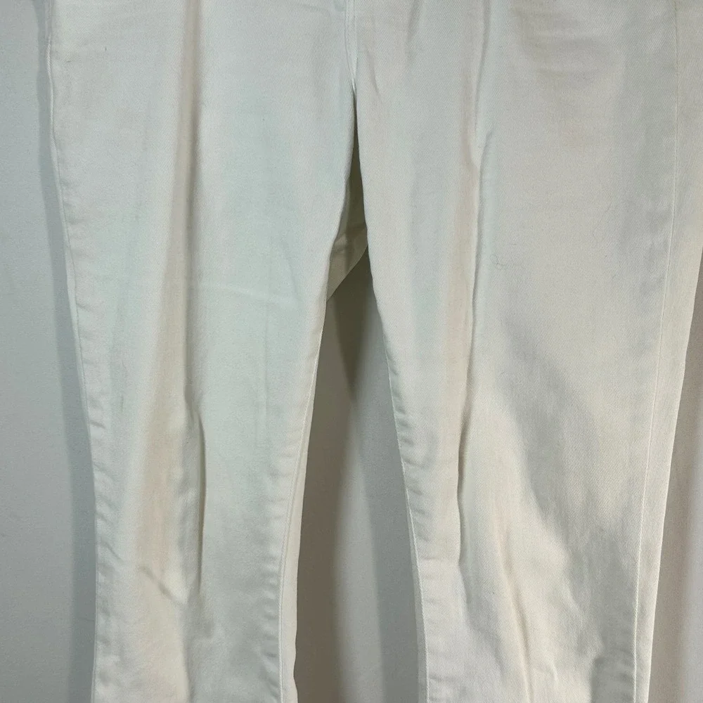 Michael Kors‎ Womens White Cropped Flare Jeans Size 14